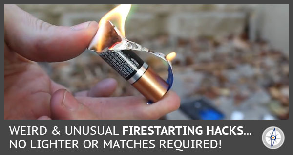 Firestarting Tricks that work really well with battery on fire