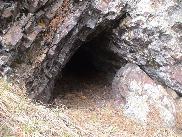 Dark rocky cave