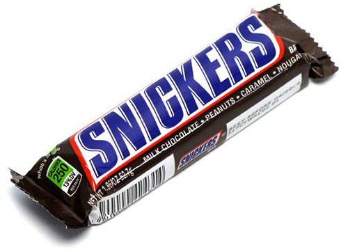 Snickers chocolate candy bar
