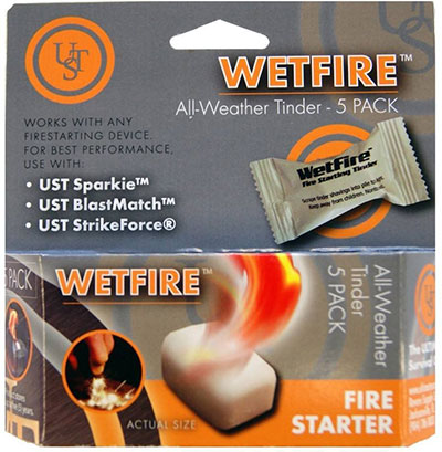 Pack of UST wetfire tinder