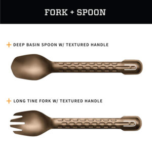 Gerber gold colored fork and spoon