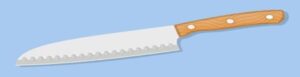 santoku knife for chopping food