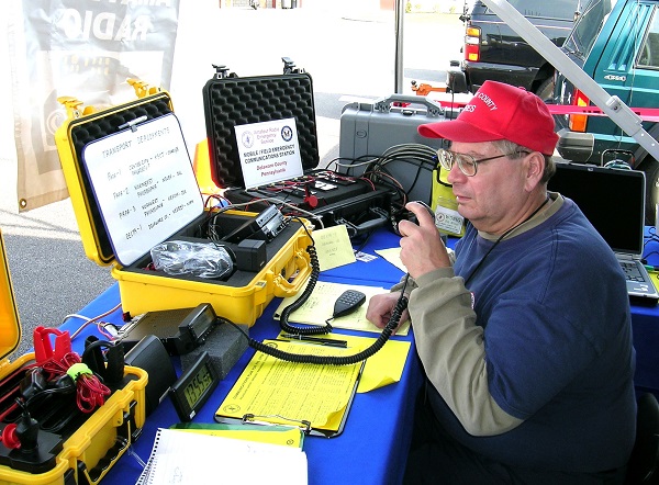 man working radio