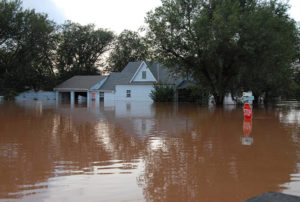 Flooded house