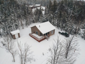 House in snow storm