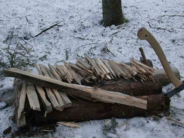 Firewood for snow fire