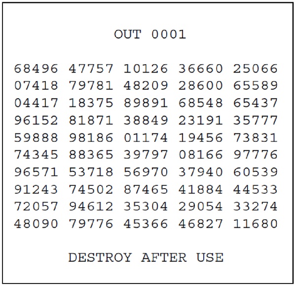 typical OTP code